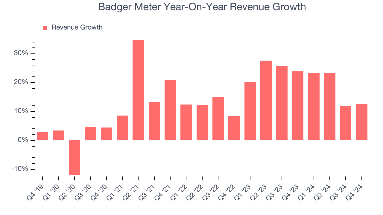 Badger Meter Year-On-Year Revenue Growth