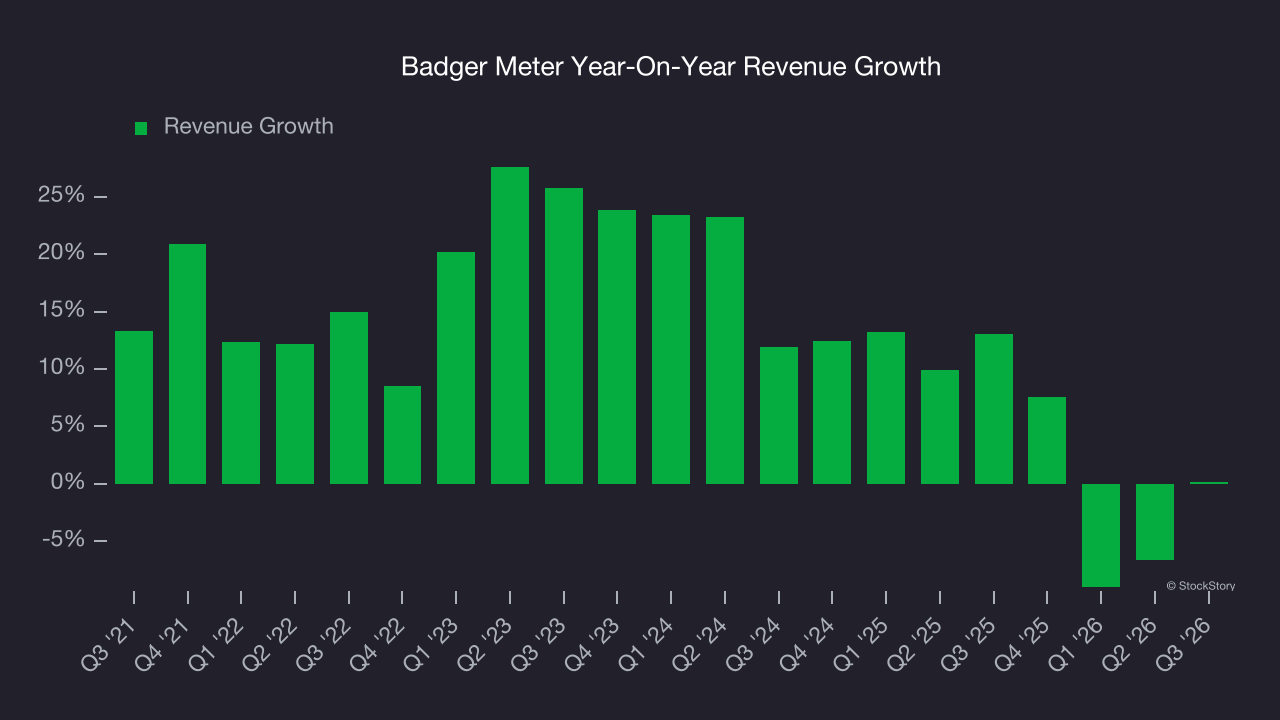 Badger Meter Year-On-Year Revenue Growth
